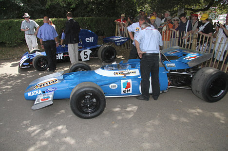 Matra-Ford MS80 fra 1969 og Tyrrell-Ford 006/2 fra 1973. Begge to klassikere, som gjorde Jackie Stewart til verdensmester i F1.