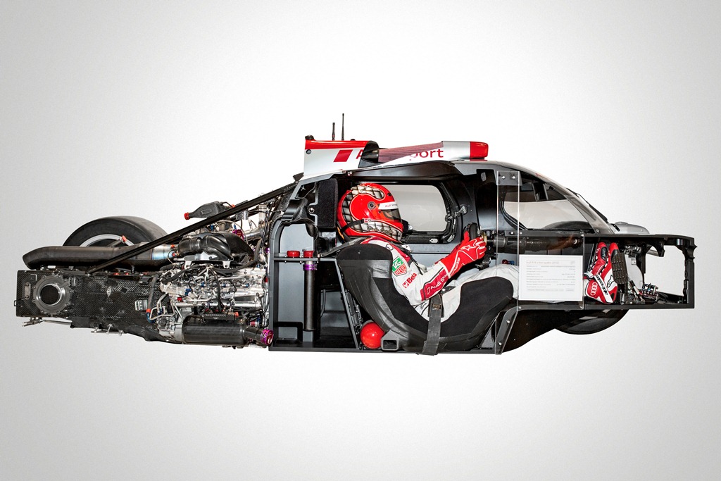 Tværsnit af Audi R18 e-tron Quattro
(Foto: Audi Sport)