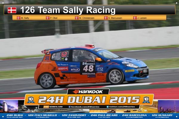 Det bliver sammen med det erfarne Sally Racing-team, Jannik Larsen skal køre efter sejr i Dubai.