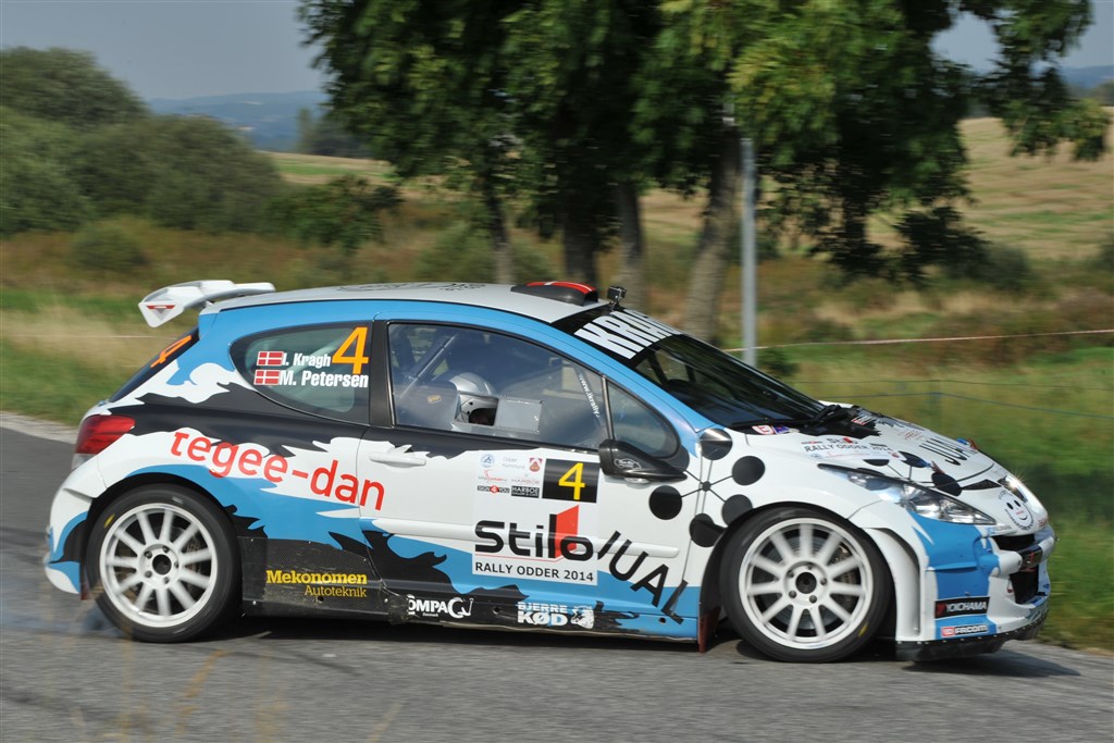 Ib Kragh og Mie Petersen var tæt på sejren i Stilo Rally Odder
